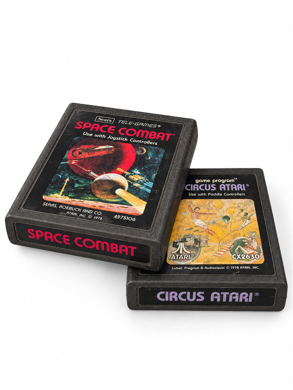 Atari 2600 Game Lot Space Combat Sears Tele-Games Circus Atari CX2630 Vintage